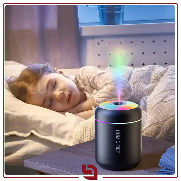 AuraMist – Mini Umidificador USB Aromático com Luz LED para Ambientes, Purificador e Aromaterapia