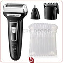 ShaveMaster Kemei – Barbeador Elétrico 4 em 1 Recarregável para Barba, Cabelo e Nariz