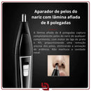 ShaveMaster Kemei – Barbeador Elétrico 4 em 1 Recarregável para Barba, Cabelo e Nariz