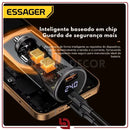 Essager SmartVolt 100W – Carregador Veicular USB-C PD 45W + Voltímetro Digital Real-Time