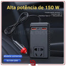 Inversor Automotivo 150W – Conversor Universal 12V/24V para 110V/220V com USB