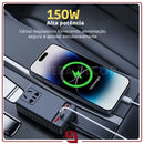 Inversor Automotivo 150W – Conversor Universal 12V/24V para 110V/220V com USB