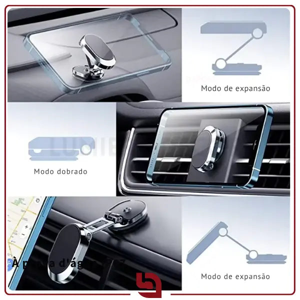 Magnet360 Pro – Suporte Magnético Dobrável Universal 1080° para Carro