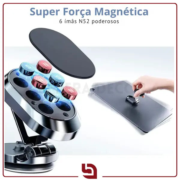 Magnet360 Pro – Suporte Magnético Dobrável Universal 1080° para Carro
