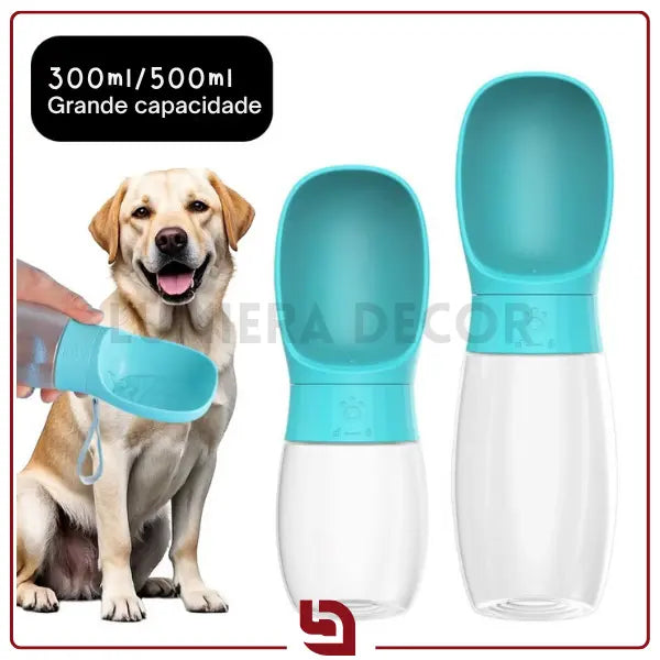 PetBottle Portátil – Garrafa e Tigela de Água para Pets 300ml/500ml