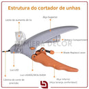 SafeClip – Cortador de Unhas com LED para Pets, Tesoura de Garra com Iluminação de Precisão
