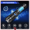 TactLight Pro – Lanterna Tática LED Recarregável Zoom Telescópico, Alta Potência e Corpo em Alumínio