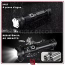 TactLight Pro – Lanterna Tática LED Recarregável Zoom Telescópico, Alta Potência e Corpo em Alumínio