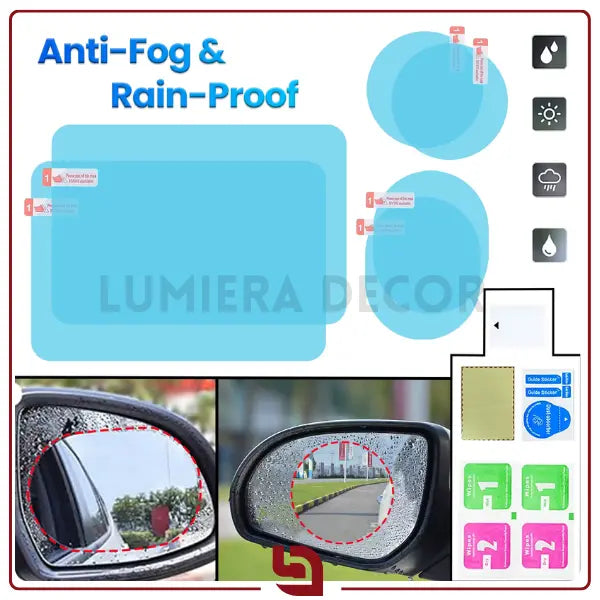 VisionClear Pro – Película Protetora Antiembaçante e Impermeável para Retrovisores