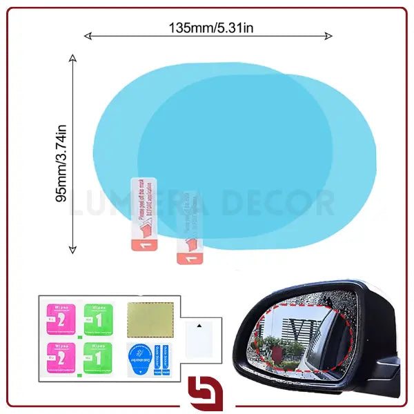 VisionClear Pro – Película Protetora Antiembaçante e Impermeável para Retrovisores