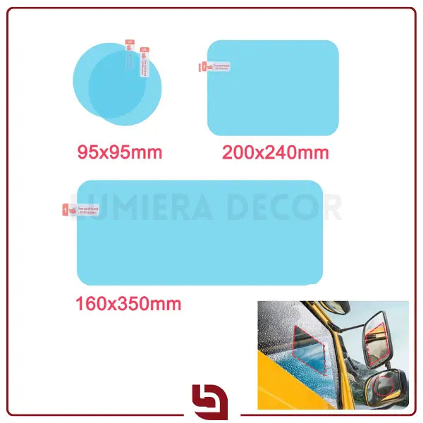 VisionClear Pro – Película Protetora Antiembaçante e Impermeável para Retrovisores