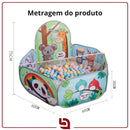 ZooFun Play – Cercadinho Playground Dobrável com Piscina de Bolinhas